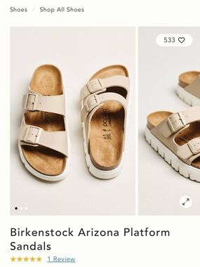 Birkenstock Arizona Platform Sandals - Sandcastle